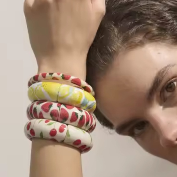 Strawberry π Colorful Fruit Pattern women Bracelets - Picture 6 of 10